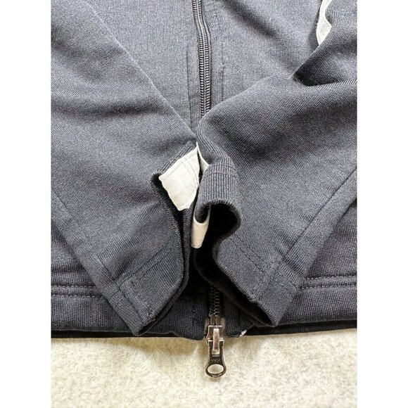 Calvin Klein Jeans Hoodie Womens Size Medium Black White Zip Front Jacket - Picture 6 of 9